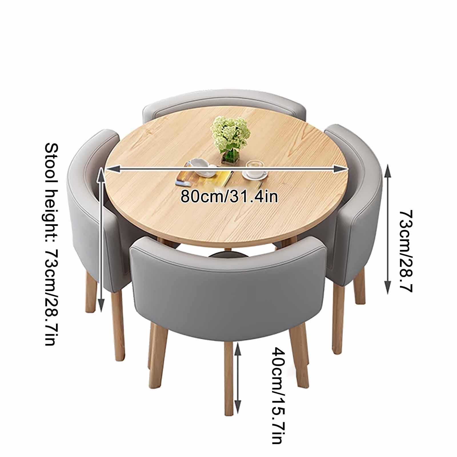 Esstisch Set, Verkaufsbüro, Kitchen Breakfast Bar Table, Büro-Empfangsraum-Clubtisch, für Geschäfte, Besprechungen, Kleine Runde Tische, Büro-Konferenztische(Gray)
