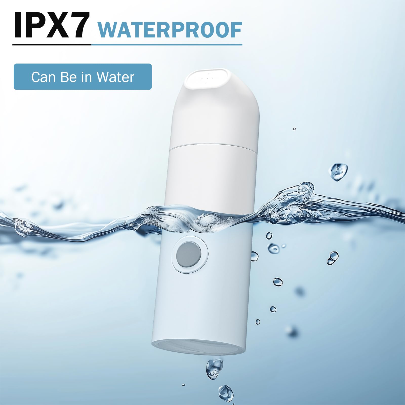 Przenośny Bidet Podróżny, Elektryczny Spryskiwacz Bidetowy 350mL/12.3oz, IPX7 Wodoodporny i Ładowany, Mini Bidet na Toaletę do Higieny Osobistej, Opieka Poporodowej, Leczenie Okolicy Krocza i