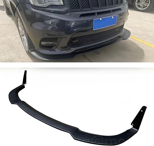 Sosega Juego de 5 aletas para parachoques delantero, compatible con Jeep Grand Cherokee SRT 2017-2021  Trackhawk 2018-2021 (negro mate)