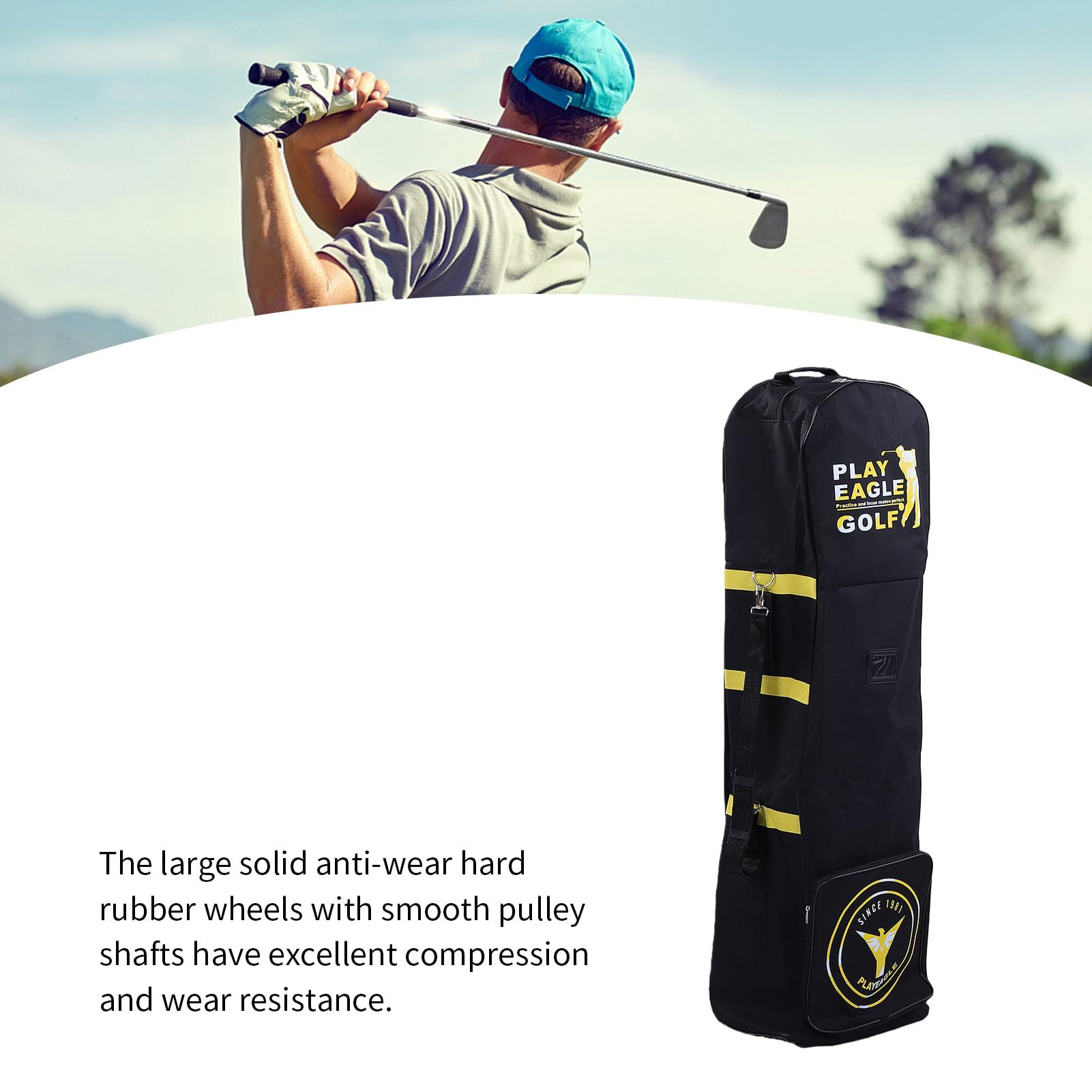 CHICIRIS Sac de Voyage de Golf Pliable 600D Oxford avec Roulettes