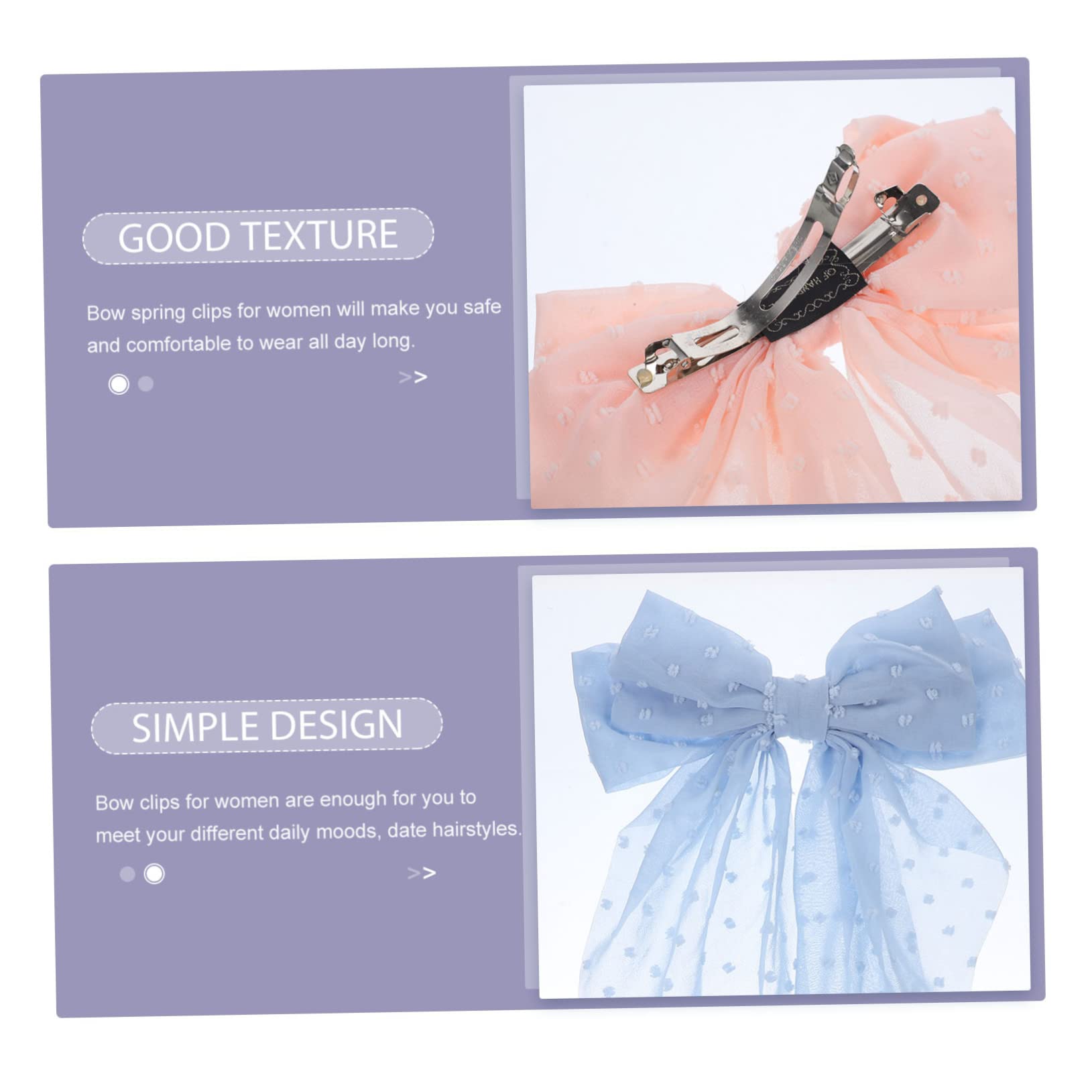Healeved 12piezas Lazos De Pelo Para Niñas y Mujeres Horquillas De Satén Con Larga Accesorios Elegantes y Clips De Moda Para