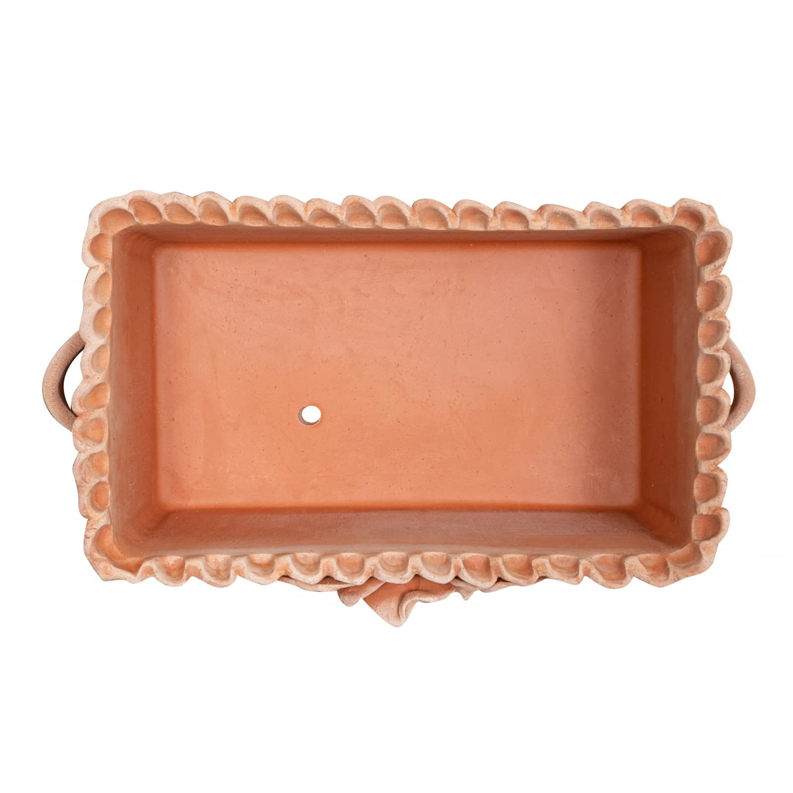 Biscottini vaso terracotta rettangolare 42x25x17 cm | Coprivaso da esterno Made in Italy | Vasi da esterno grandi