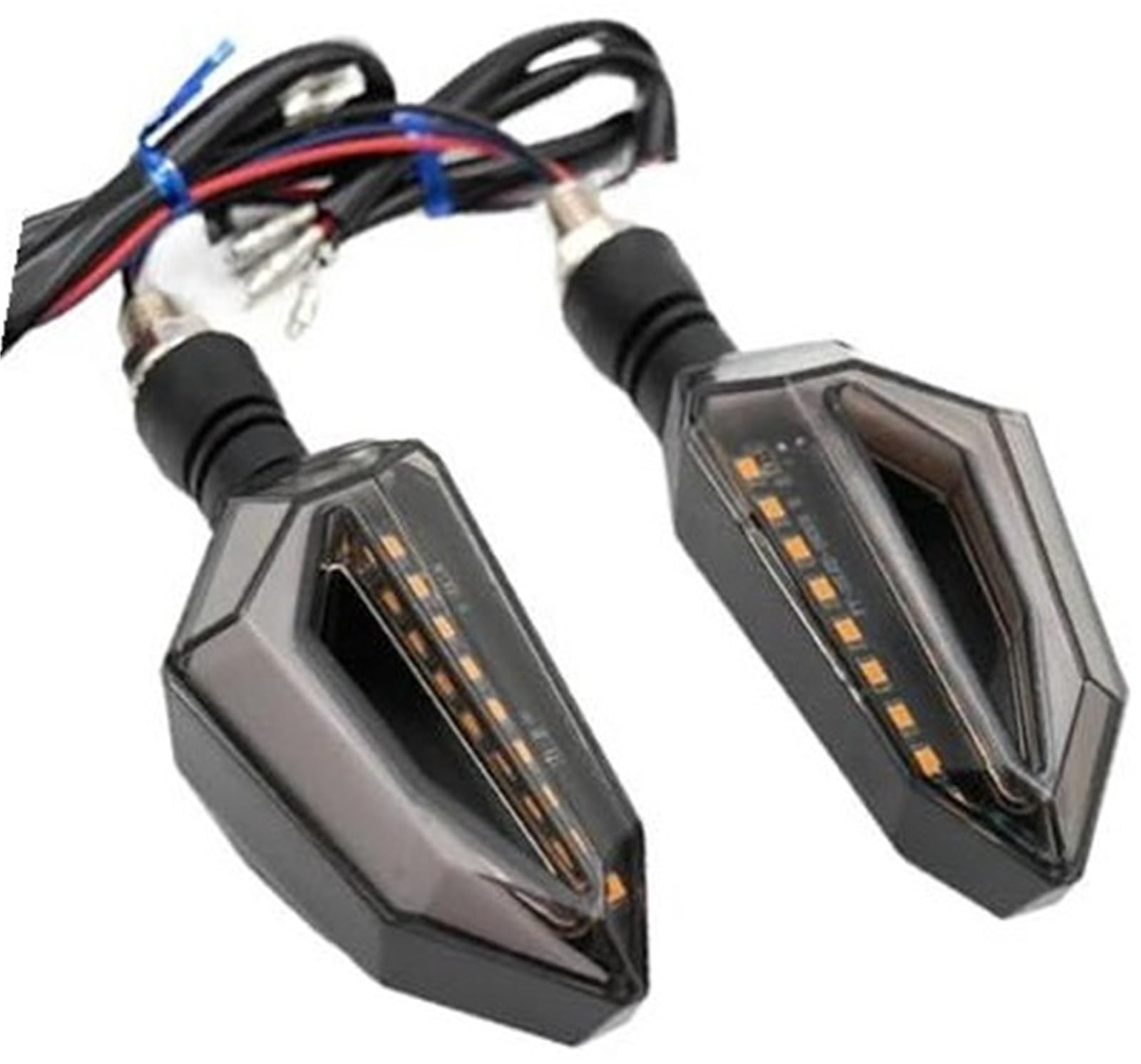 Przednie tylne kierunkowskazy Uniwersalne motocyklowe Migacz światło, dla Harley, Cruiser Kierunkowskaz z przodu i tyłu motocykla(BLACK Blue driving light)