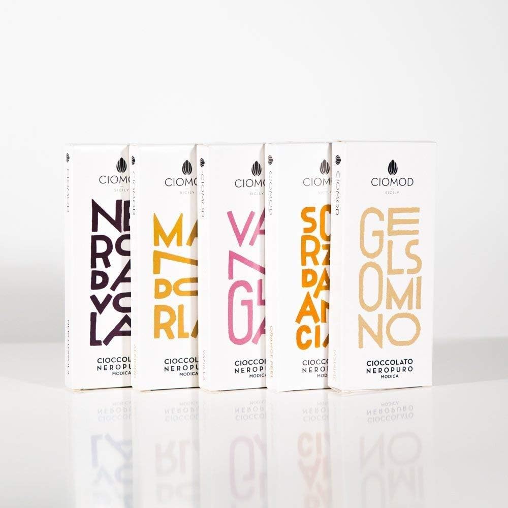 CIOMOD | Cioccolato di Modica FIVEBOX | Mixed Flavour #14 | 5 x 100 g