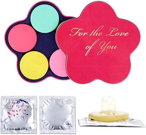 Amazon Wulide 個性ギフト コンドーム 可愛い 業務用コンドーム 花の形 業務用スキン 超薄 超潤い 避妊具 ヒアルロン酸 夫婦 恋人 情趣グッズ バレンタインデー プレゼント 10個入り Wulide コンドーム