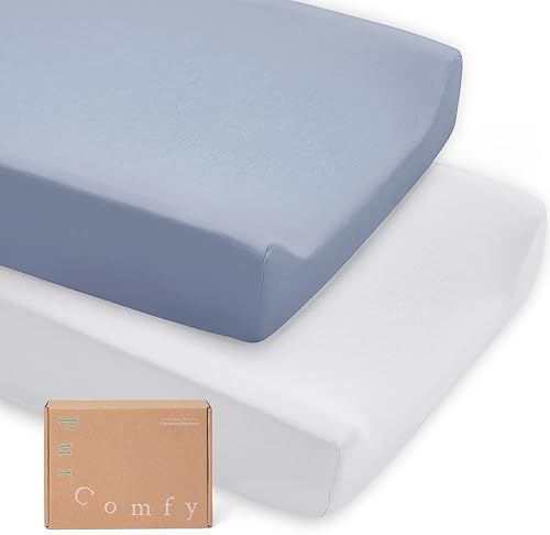 Vista 20 de PurComfy Sábanas Ajustables Supersuaves para Pack and Play, Sábanas Premium de Viscosa de Bambú para Mini Cuna, Sábanas de Colchón Pack N Play