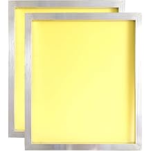 Aluminum Silk Screen Printing Screens 20 x 24 Inch Frame-200 Yellow Mesh 2 PCS