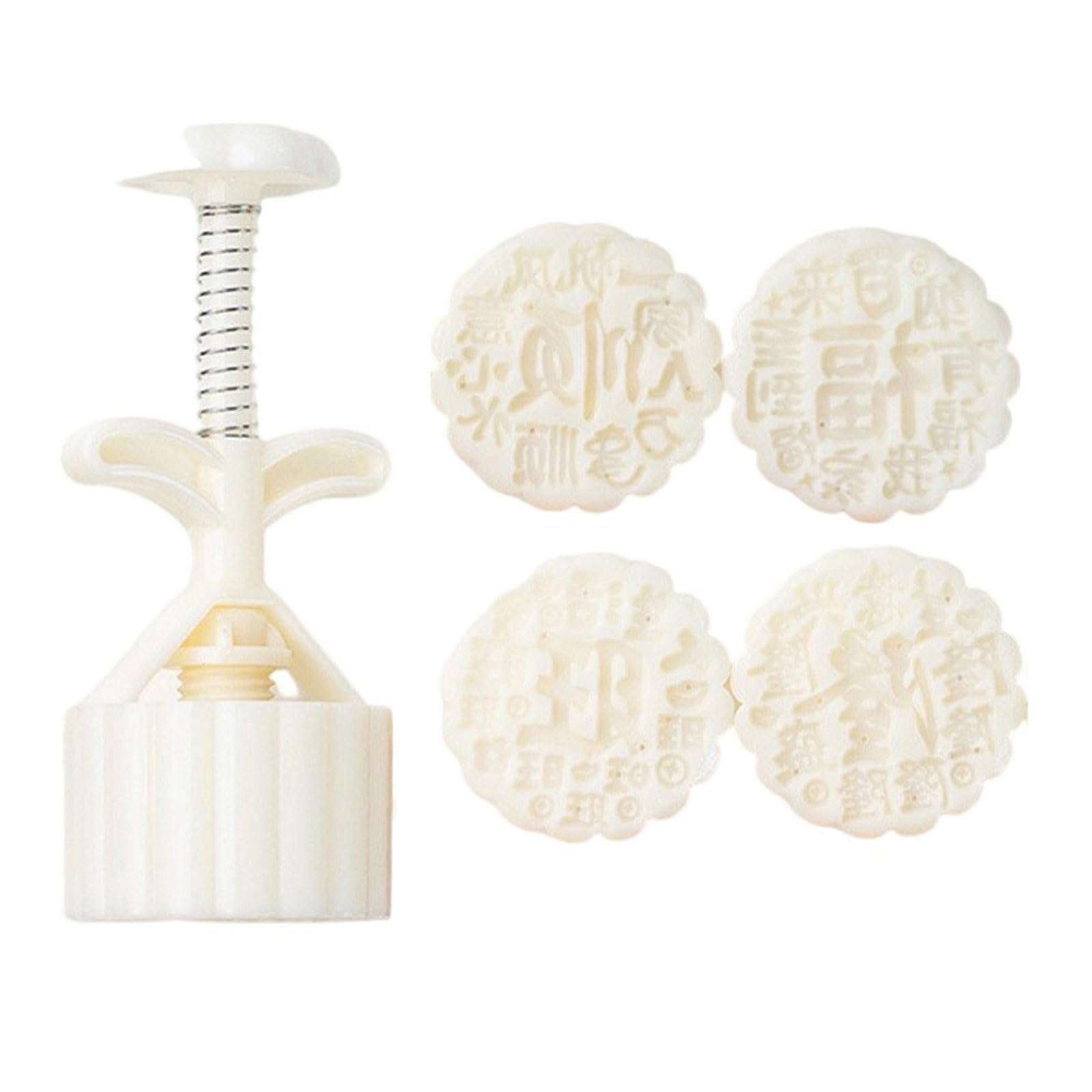 carotoe Cakes Mold with 6 Stamp Flower Shape Bean Pastes Cake Maker Hand Press Ice Skin Pastries for Cooking Lover Cakes Mold