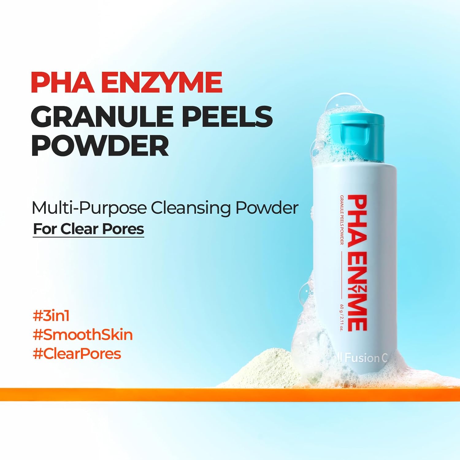 Cell Fusion C PHA Enzyme Granule Peels Cleansing Powder – Multi-Purpose Powder Cleanser for Blackhead Removal & Sebum Control, Exfoliation for Smooth Skin, 2.11 oz / 60g - Image 2