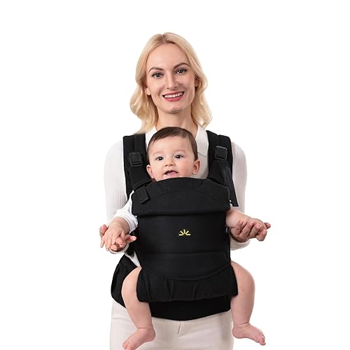 Portabebés para recién nacidos a niños pequeños, ajustable, ultrasuave y ligero, portabebés ergonómico con soporte para la cabeza, equipo de viaje