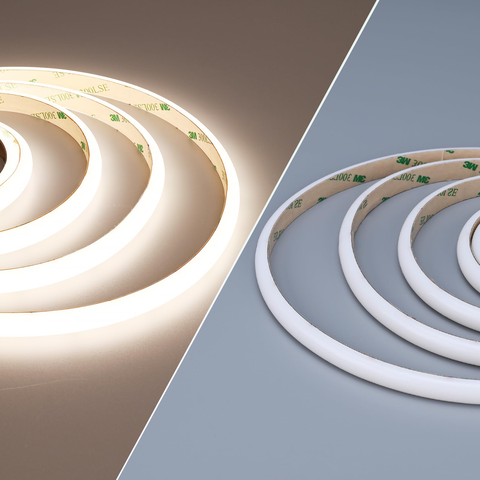 JOYLIT Striscia LED Diffusa 24V 5M 4000K Esterno, UL PRO+ 3300LM/M Alta Luminosità 26W/M CRI 90+ Strip LED, LEDs Invisibili, Bagliore Continuo, Luci per Illuminazione Neon Bianco Naturale Dimmerabile