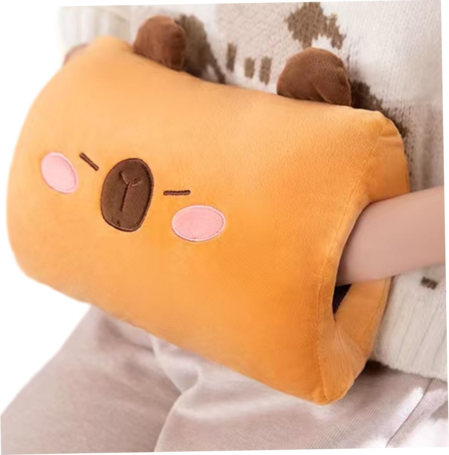 Hand Warmer - Kids Cartoon Pouch Non-Electric Nap Pillow Orange