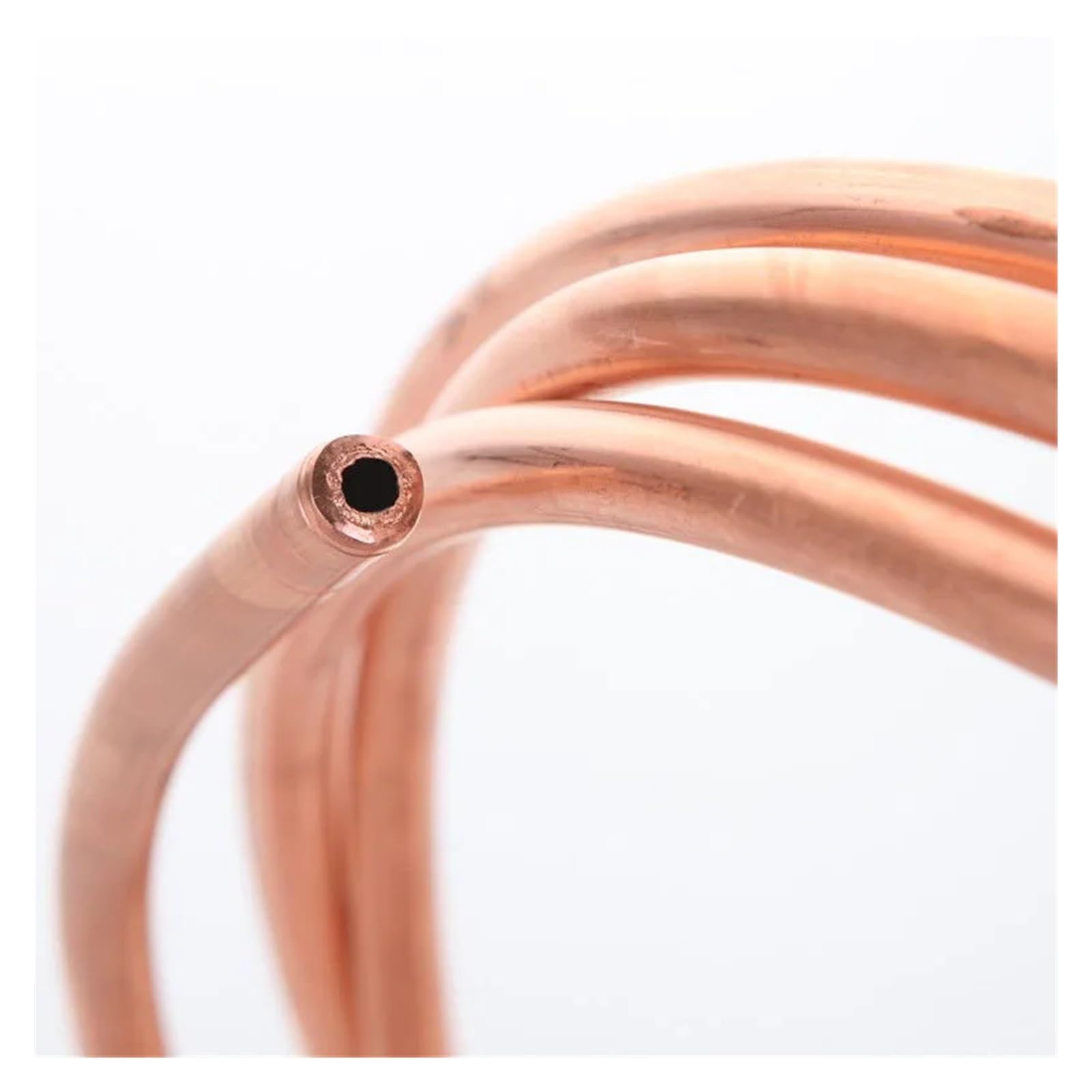 Alambre de cobre Bobina de tubo de cobre de 1 metro | T2 tubo de cobre aire acondicionado refrigeración por agua y aceite(10mm x 1mm)