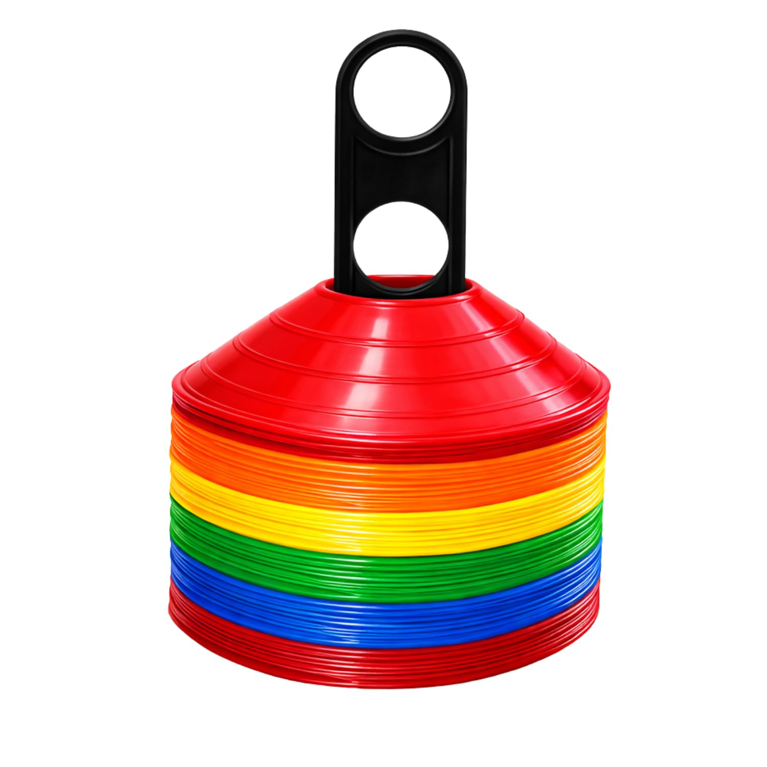 Sug Agility Disc Marker Cones 2 Inch (Large) with Stand & Carry Bag | Multi-Color Sports Training Cones for Football, Cricket, Speed Training, Exercise & Field Marking (10)-picture-16