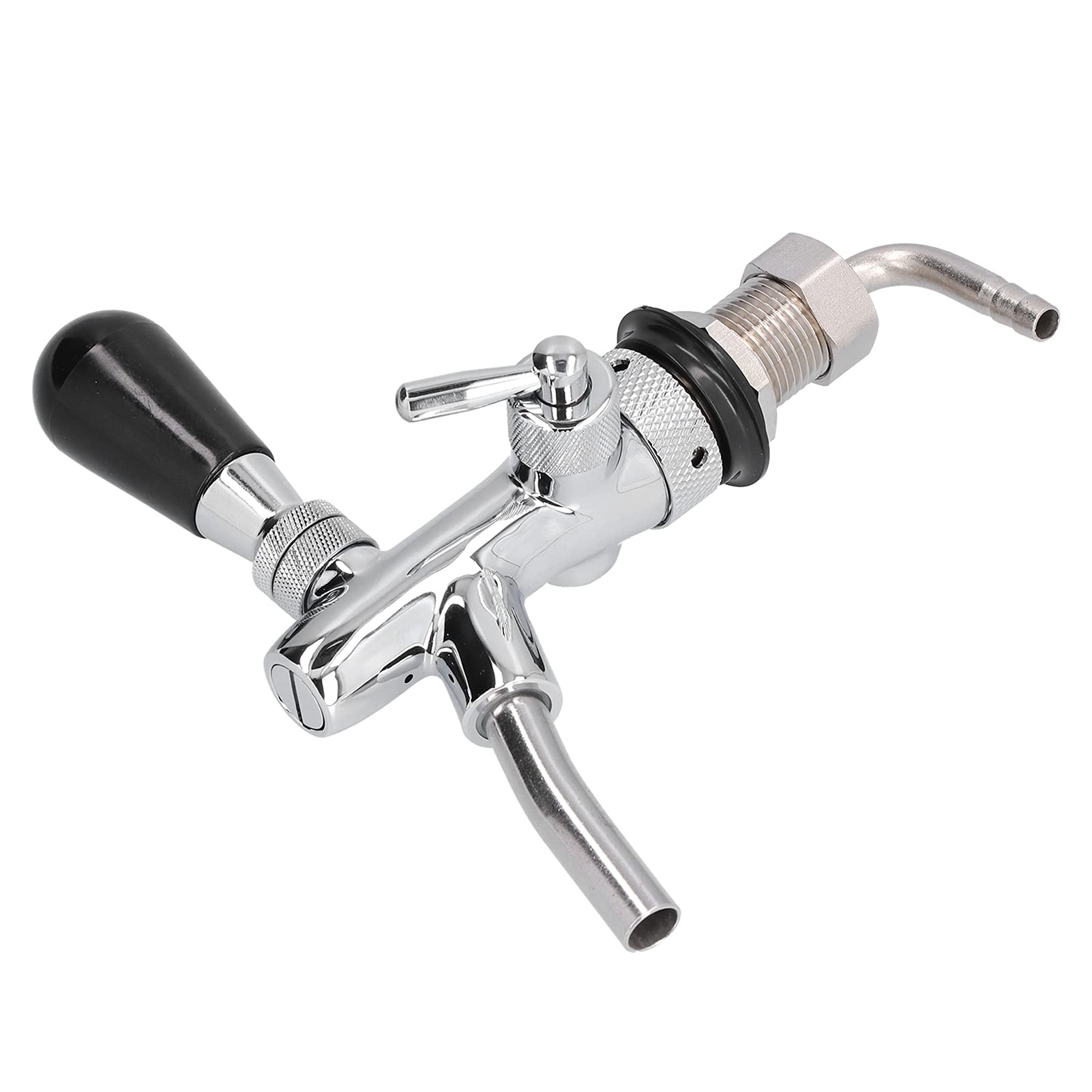 Duokon Grifo de Cerveza G5/8 Grifo de Barril de Flujo Ajustable de Acero