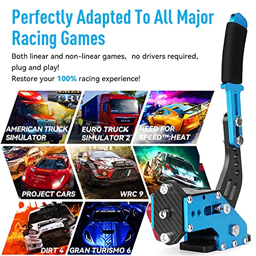 Image of Aikeec 64 Bit Usb Handbrake With Clamp For Pc Windows Sim Racing Games G25 G27 G29 T500 Fanatecosw Dirt Rally With Handle Grip