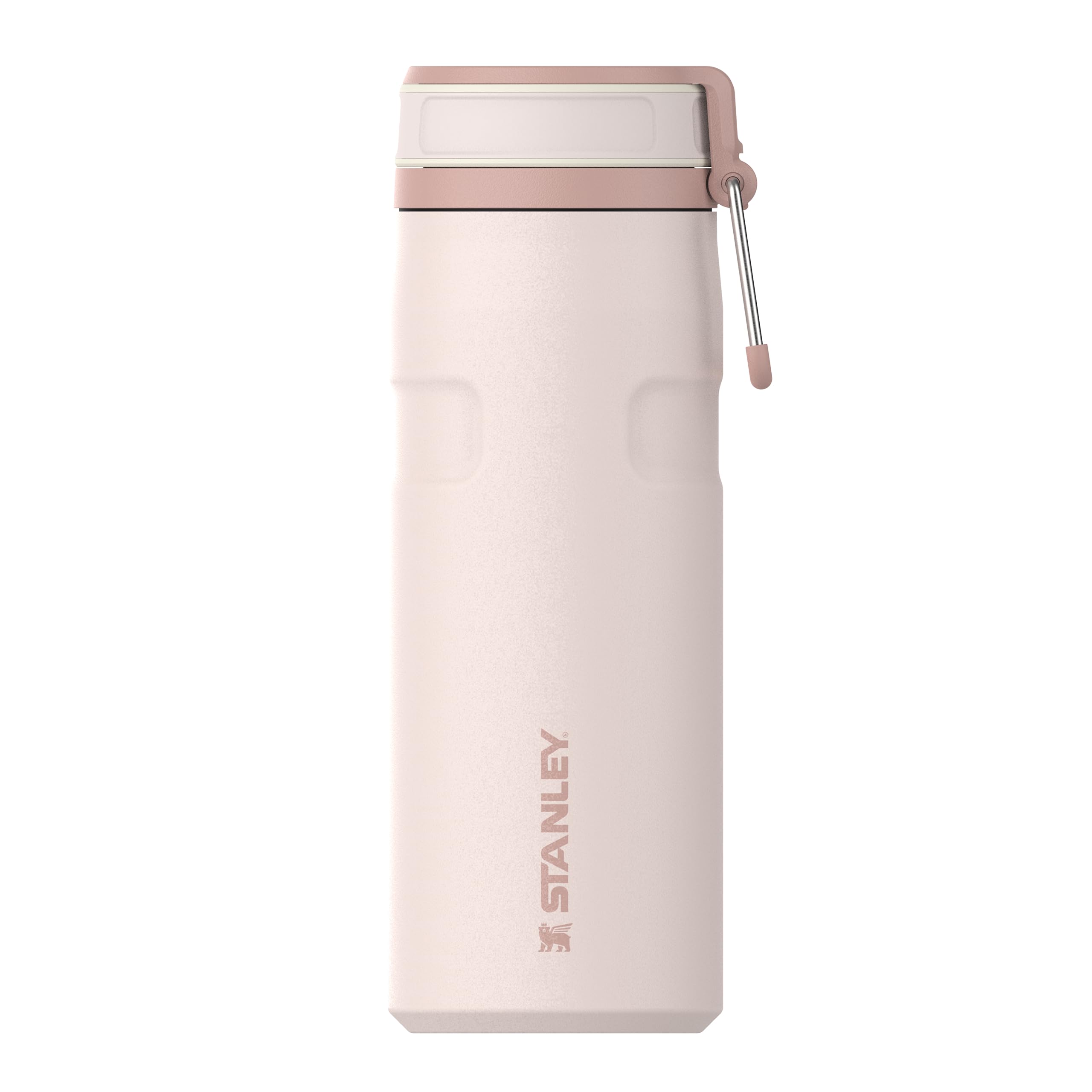 Stanley 1913 IceFlow Bottle Twist Flip 0.47L - Kühlt 12 Stunden - 3 Tage Eisgekühlt - Spülmaschinenfest - Recycelter Edelstahl - BPA Frei - Doppelwandige Vakuumisolierung - Rose Quartz