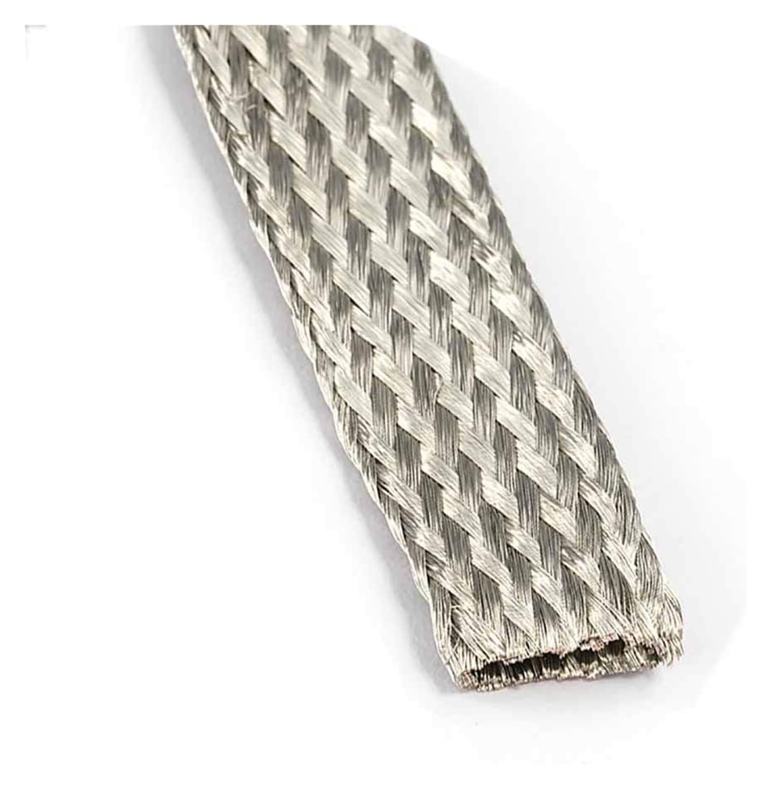 Geflochtenes Erdungsband, Auto-Erdungsband, flacher, geflochtener, verzinnter Kupferdraht, 1 mm x 5–8 10 m(4#)