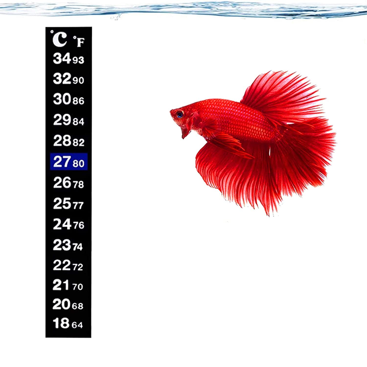 Jainsons Pet Products Digital Thermometer Strip Adhesive Strip Thermometer Aquarium Thermometer Sticker Thermometer Sticker for Fish Tank / 64℉ to 93℉ & 18℃ to 34℃ (B0B179JDH8) Amazon Price History, Amazon Price Tracker