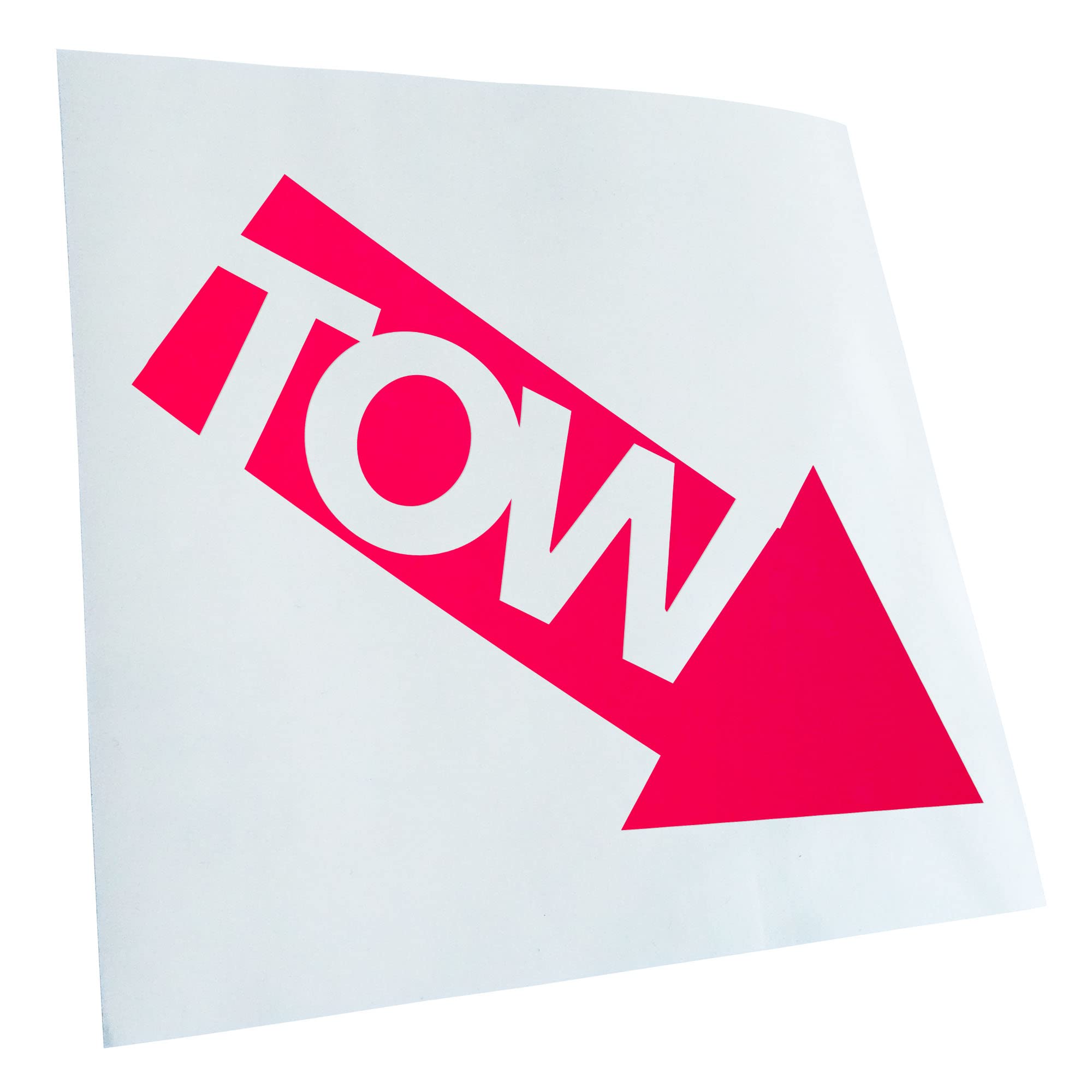 Kiwistar - Car Sticker - Neon Pink - 24 x 20 cm Tow - Tow - Car - Rear Window Car Sticker Weatherproof for Car Truck Moped Truck - Sticker Exterior Self-Adhesive Tuning Accessories for Windows