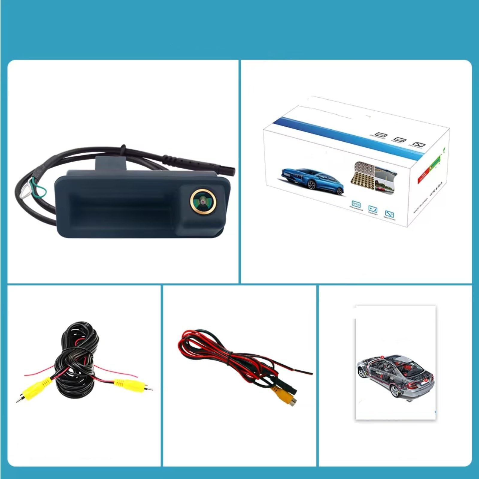 Telecamera Per Retromarcia Compatibile Con Ford Per Mondeo Chia-X 2010 2011 2012 Per Fiesta Per ST 2014 2015 2016 2017 Telecamera Posteriore Auto Uga Riparazione 1080P