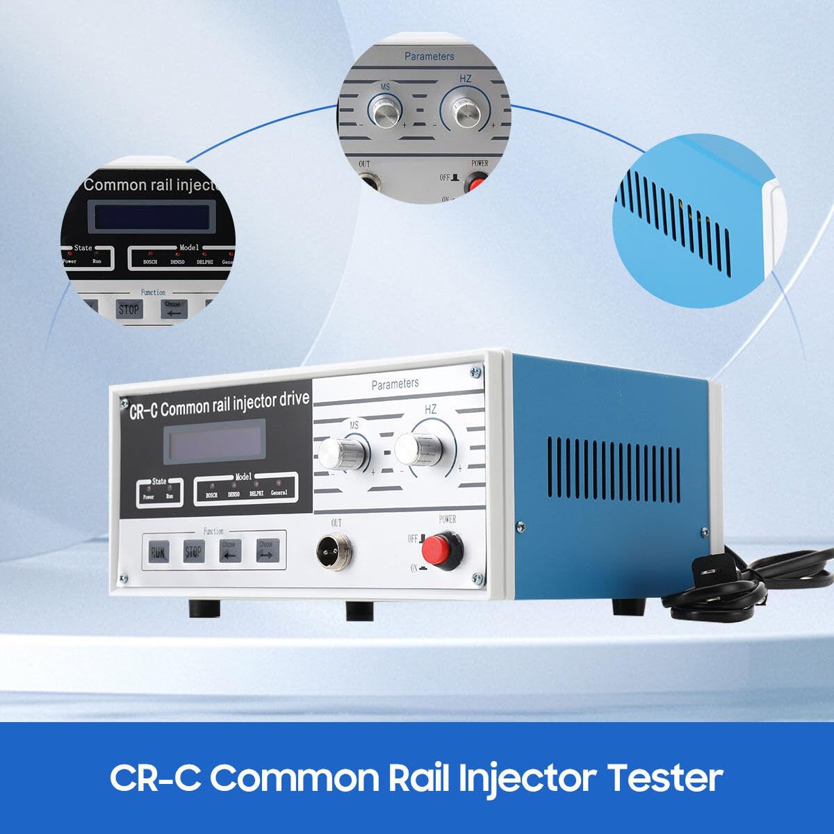 CR-C Common Rail Tester wtryskiwaczy Common Rail Maszyna do testowania wtryskiwaczy oleju napędowego Narzędzie do naprawy paliwa
