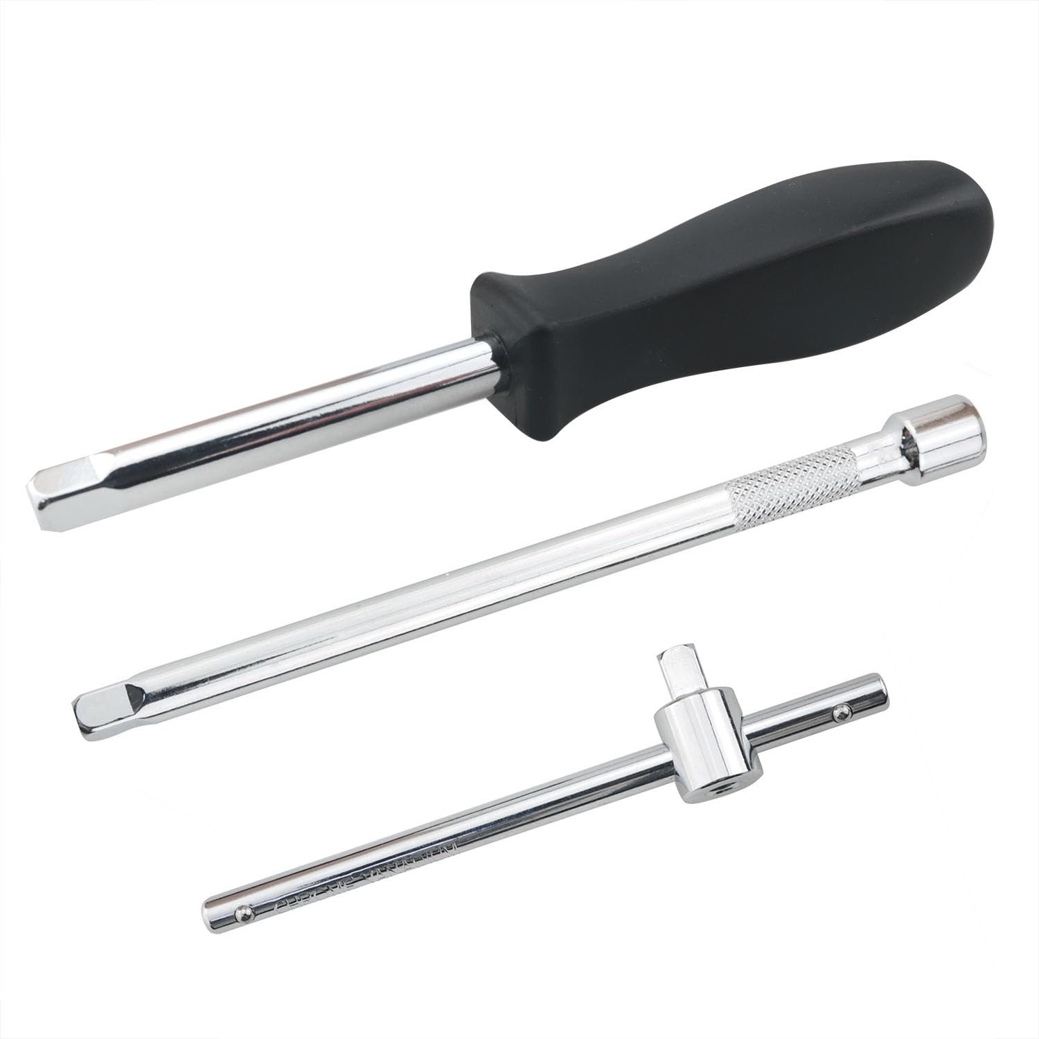 CHENJIN 1 Set of T Handle Socket Extension Bar Tool with Drive Rotating Handle Set including 1/4 Socket Adapter Extension Bar Hose Extension Bar and Wrench Automotive Repair Tool Extension Bar