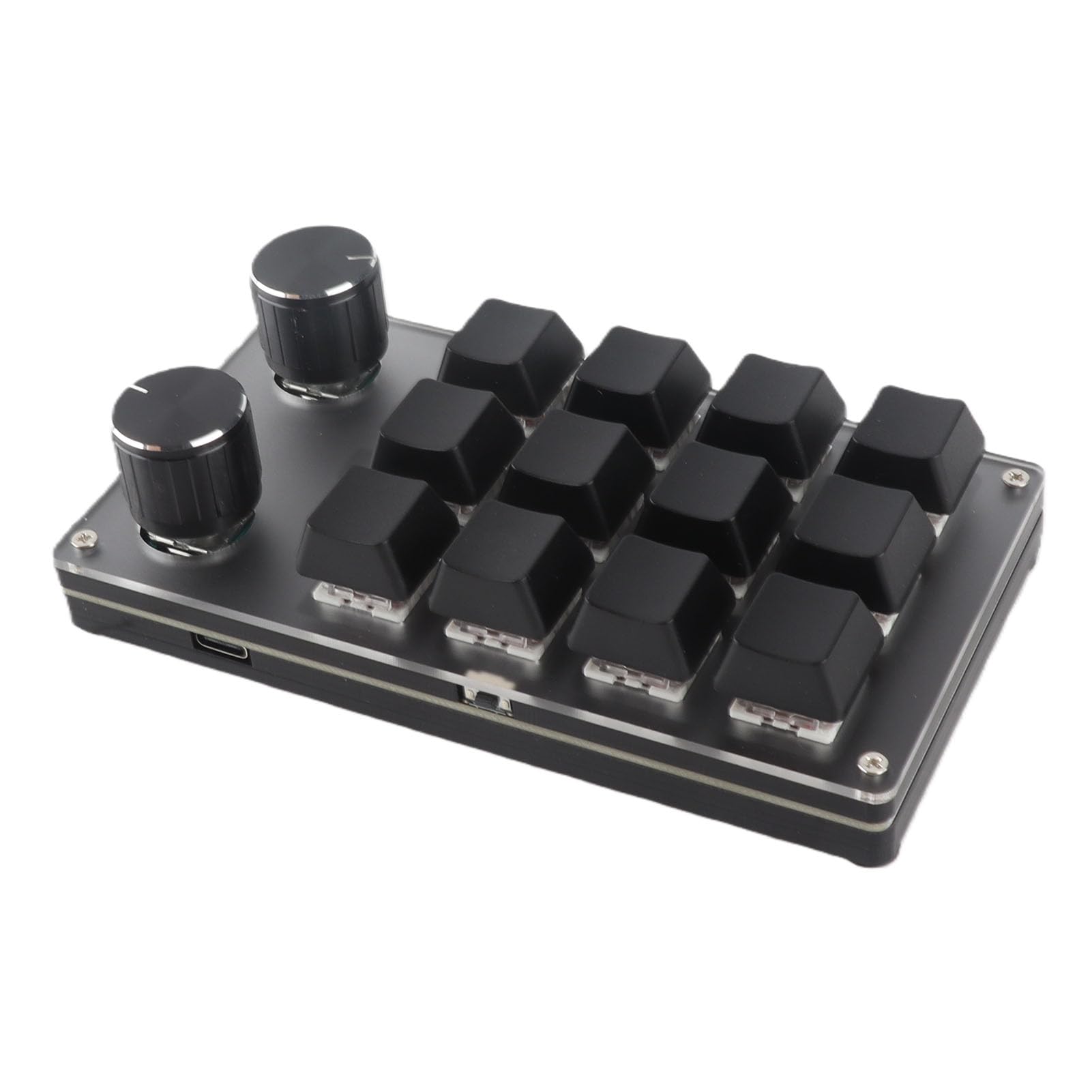 Tastiera Macro Meccanica, Tastierino Numerico USB Programmabile, Tasti, Ergonomico Plug and Play con Manopola Premibile per OS X (12 tasti con 2 manopole)