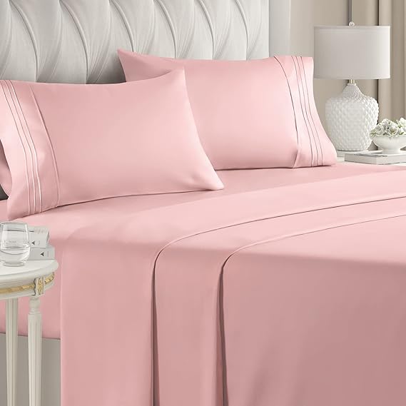 Queen Size Sheet Set 4 Piece Set Hotel Luxury Bed Sheets Extra
