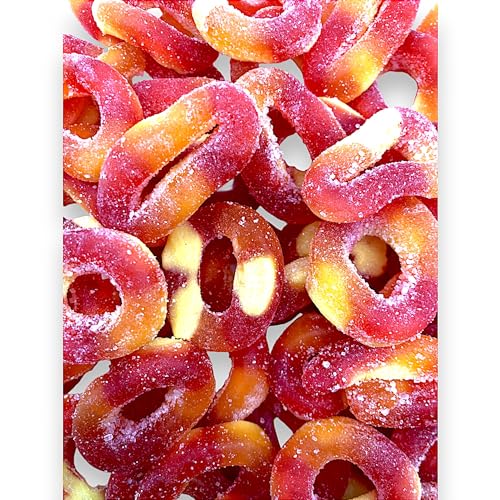 Premium Peach Rings -1.5 lbs Delicious Peach Flavor Soft Sweet Gummy Rings in Resealable Bag, Perfect for Snacks, Parties and Gifts - Tasty Peach Juicy Gummies for Kids and Adults(24 oz)