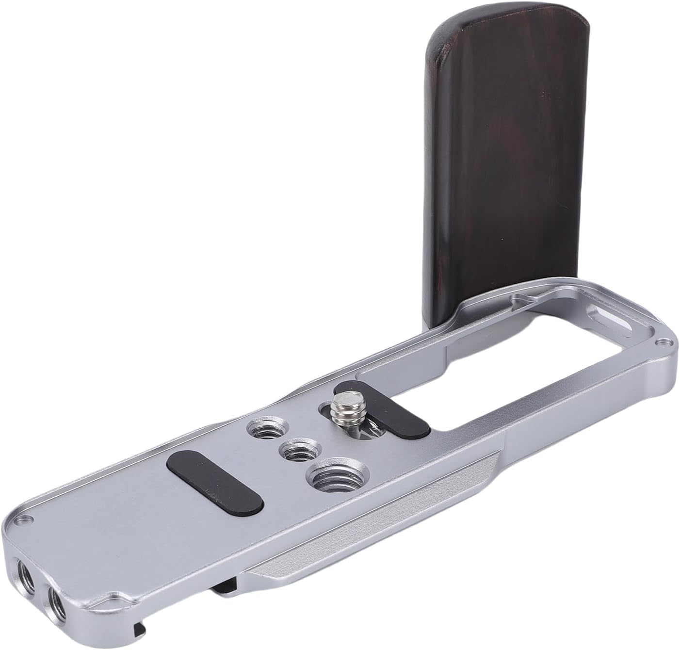 Jiawu Aluminum L Shape Arrow Storage Case Plate with Wood Grip for X 100VI Camera, Enhancing Stability and Comfort, Suitable for Travelers (Silver)