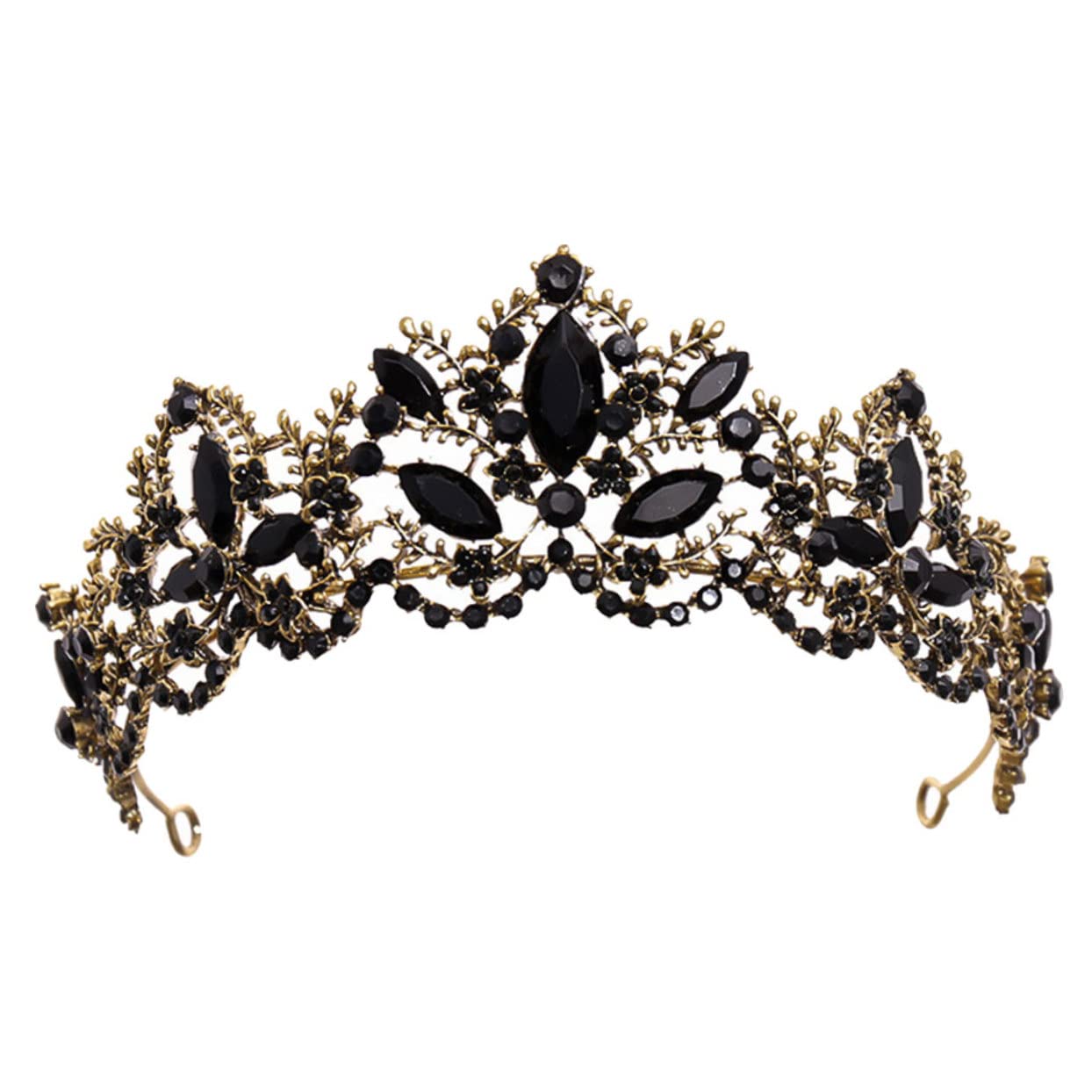 超レア　フランス19世紀　黒チュール布花ティアラ　美品　アンティーク　花冠 4_000000001130.jpg?1747098628