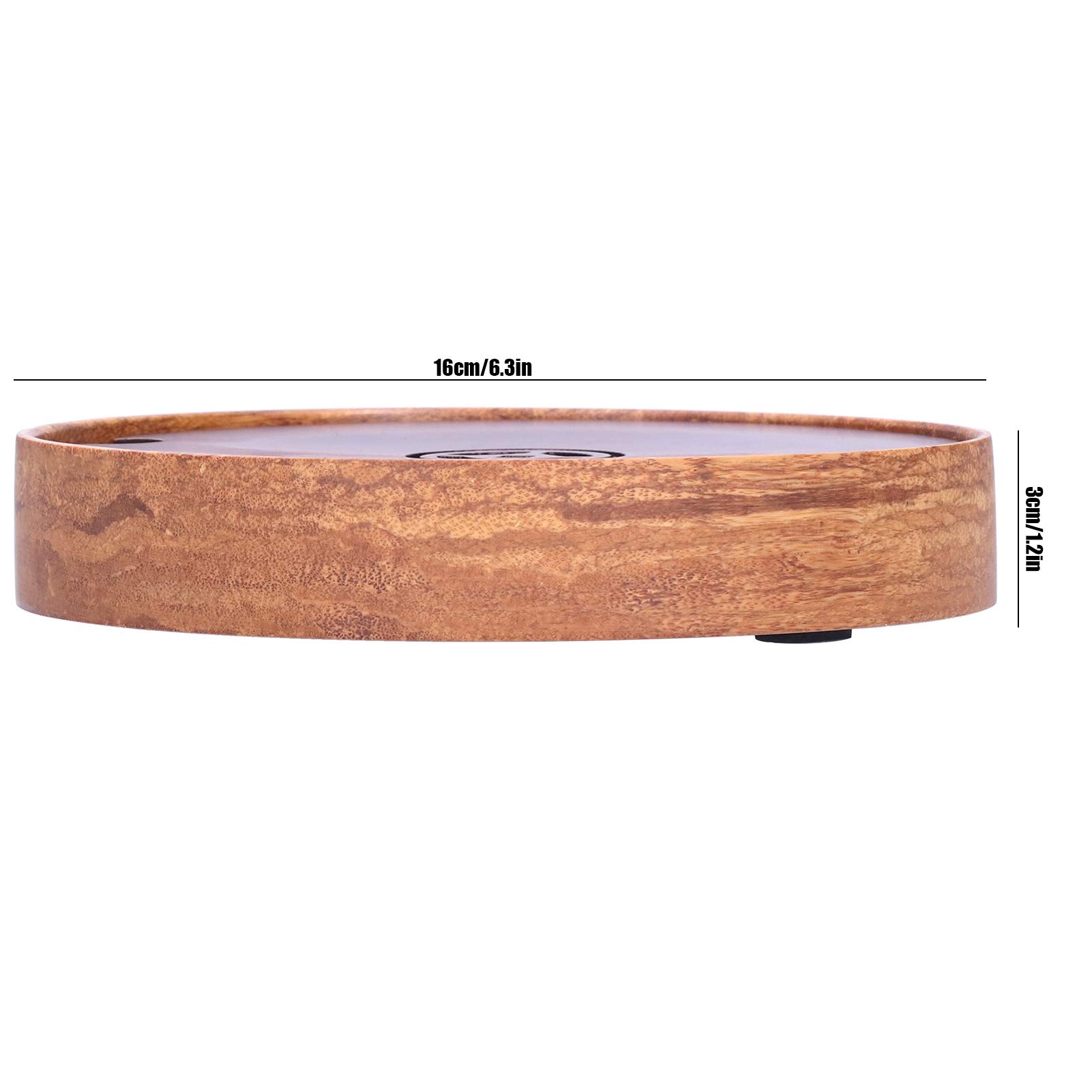 Plateau ? Th¨¦ de Cuisine,Plateau de Service en Bambou Respectueux de L'Environnement,Tapis de Th¨¦i¨¨re Rond Simple Polyvalent pour Bol Plac¨¦,Th¨¦i¨¨re,Tasse,Fond Antid¨¦rapant