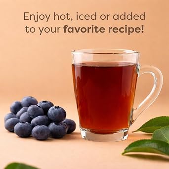 Waka Instant Black Tea Mix, Blueberry Flavored - 100% Tea Leaves, No Additives, Unsweetened Tea Powder for 50 Quarts or 200 Cups - Easy and Quick Hot or Iced Teas (4.5oz)