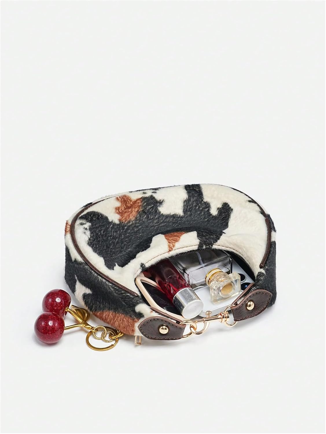RoseSeek Women's Cute Retro Hand Bag Top Handle Hand Bags Pu Leather Hand Purse with Cherry Decor