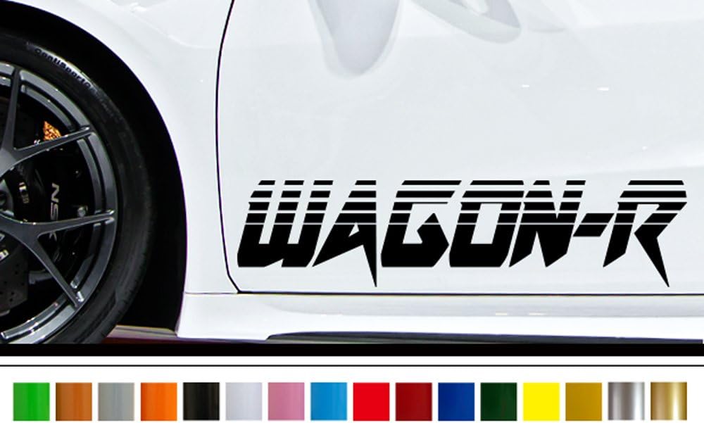 ワゴンアールカーサイドステッカーca2 Wagon R 車用バイナルグラフィック 色変更可 ワイルドスピード系デカール 最大55 Offクーポン ブラック