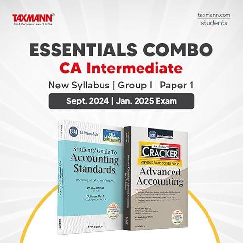 Taxmann's ESSENTIALS COMBO for CA Inter | New Syllabus | Sept. 2024/Jan. 2025 Exam – Paper 1 | Advanced Accounts | STUDY MATERIAL &amp; CRACKER | 2 Books Set