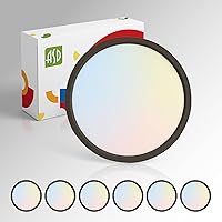 Vista 30 de ASD Luz LED de montaje empotrado cuadrada de 9 pulgadas, 18 W, 1270 lúmenes, 3000-5000 K, 120 V, 3CCT, regulable, ultra delgada, con certificación