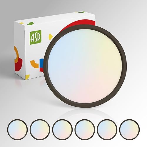 ASD Paquete de 6 luces LED de techo empotradas de 7 pulgadas, color bronce, ultra fina, regulable, 15 W, 1225 lm, luces planas ajustables de 3000 disponible en Yaxa Peru