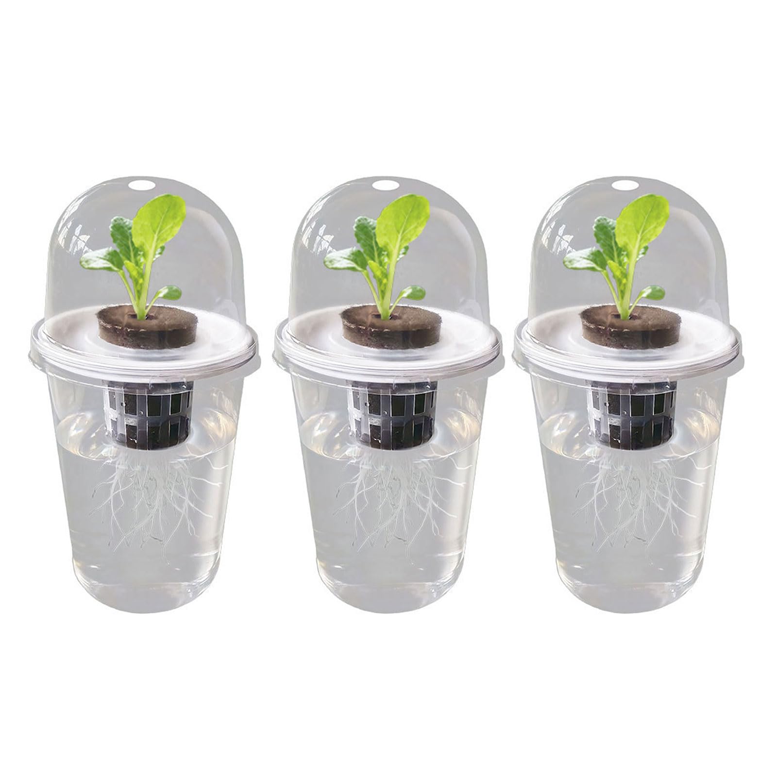 Kaeltsyn Clear Hydroponic Seedling Starter Cup for Root View Indoor Outdoor Gardening Accessories Hydroponic Cup