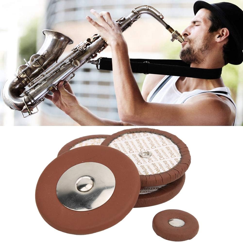 Bnineteenteam Saxophone Lambskin Leather Pads, The Saxohone Pads Replacement with 25pcs Multi Size for Tenor Saxophone