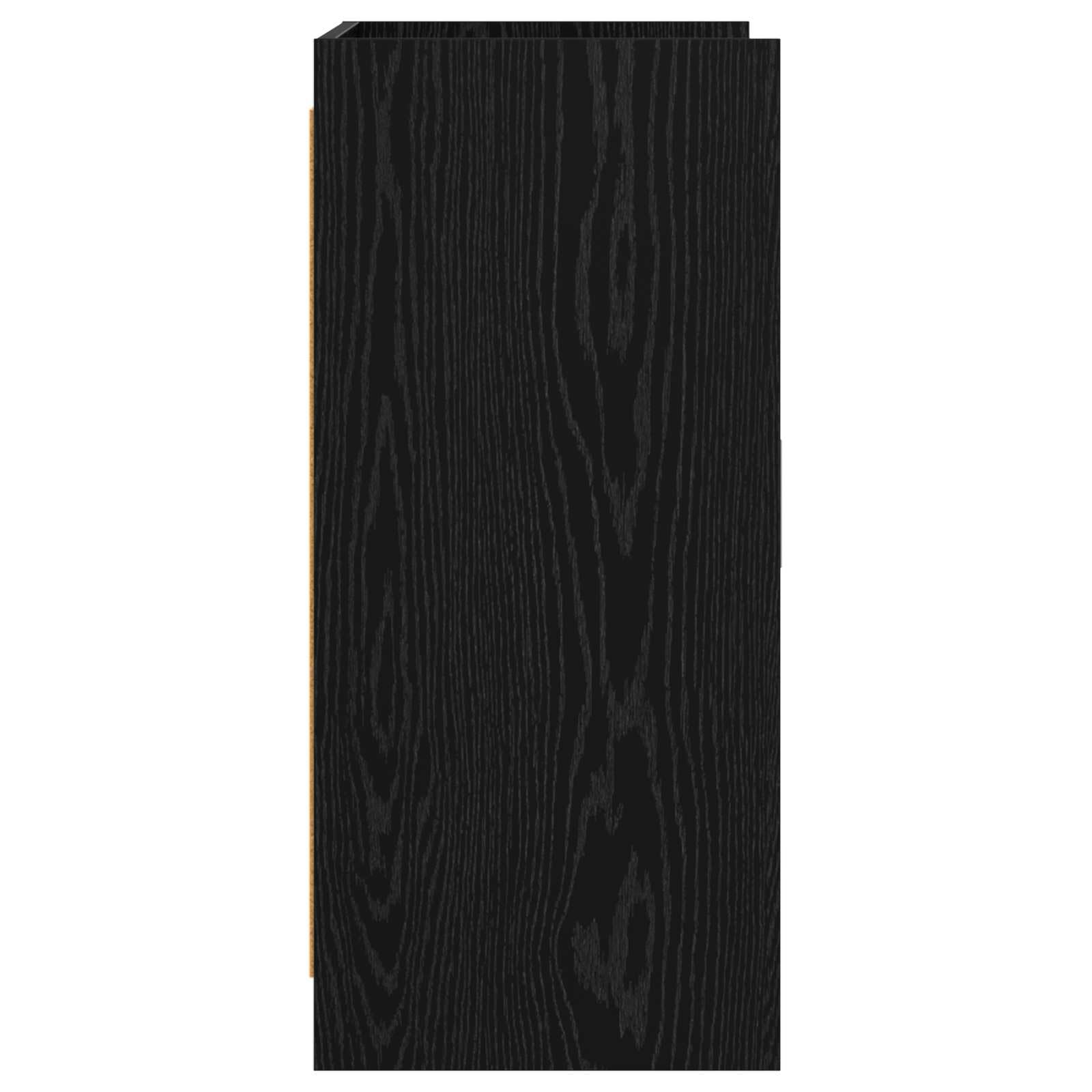 Kredens czarny dąb 72 x 36 x 80 cm, materiał drewnopochodny z 2 drzwiami, 3 półkami, metalowe uchwyty, idealny do jadalni, salonu, korytarza, praktyczne przechowywanie, trwały, nowoczesny