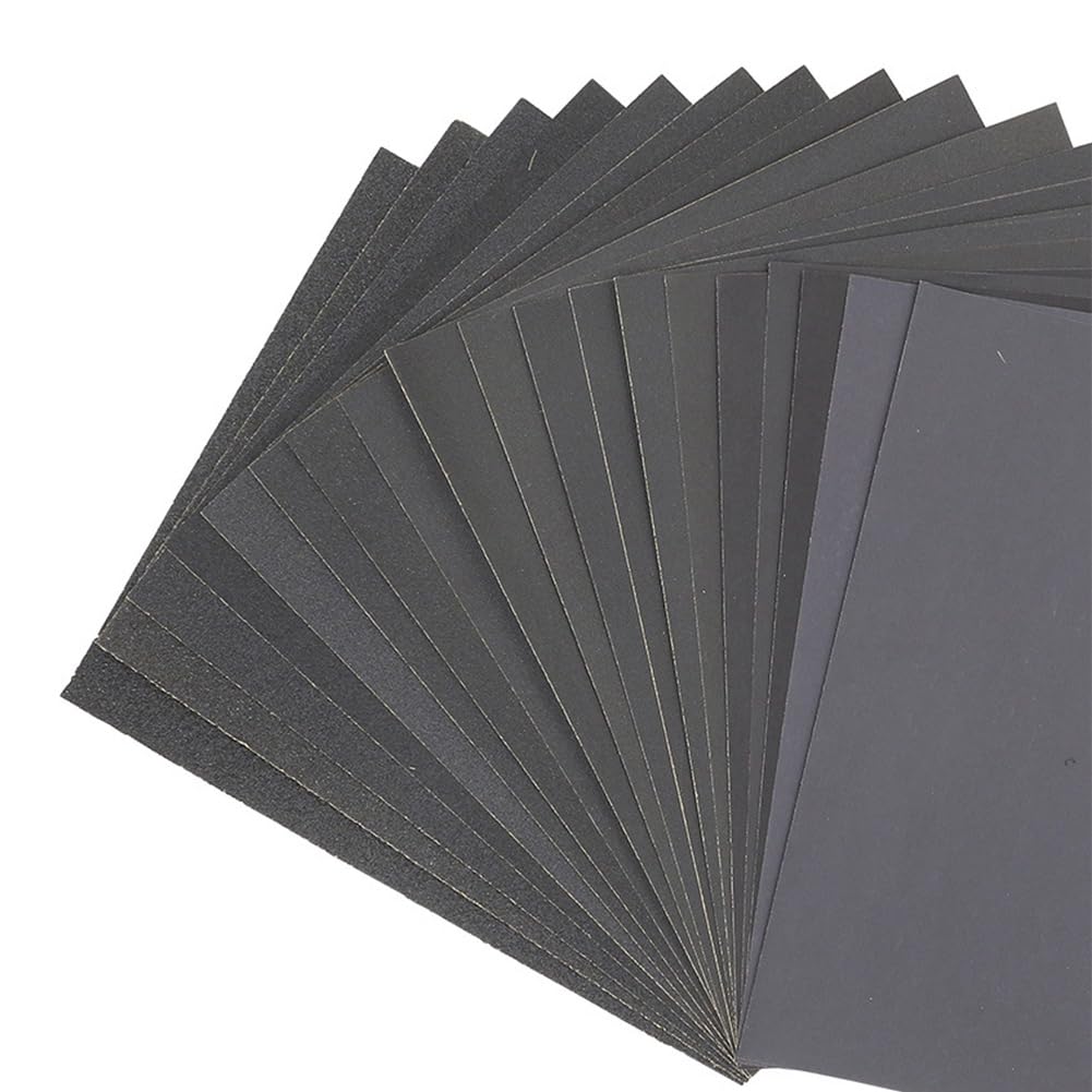 110 Pezzi di Carta Vetrata Grana 60-2200 Carta Vetrata Ad Acqua/Carta Abrasiva A Secco Strumenti Abrasivi 9x11 Pollici (230x280 Mm)