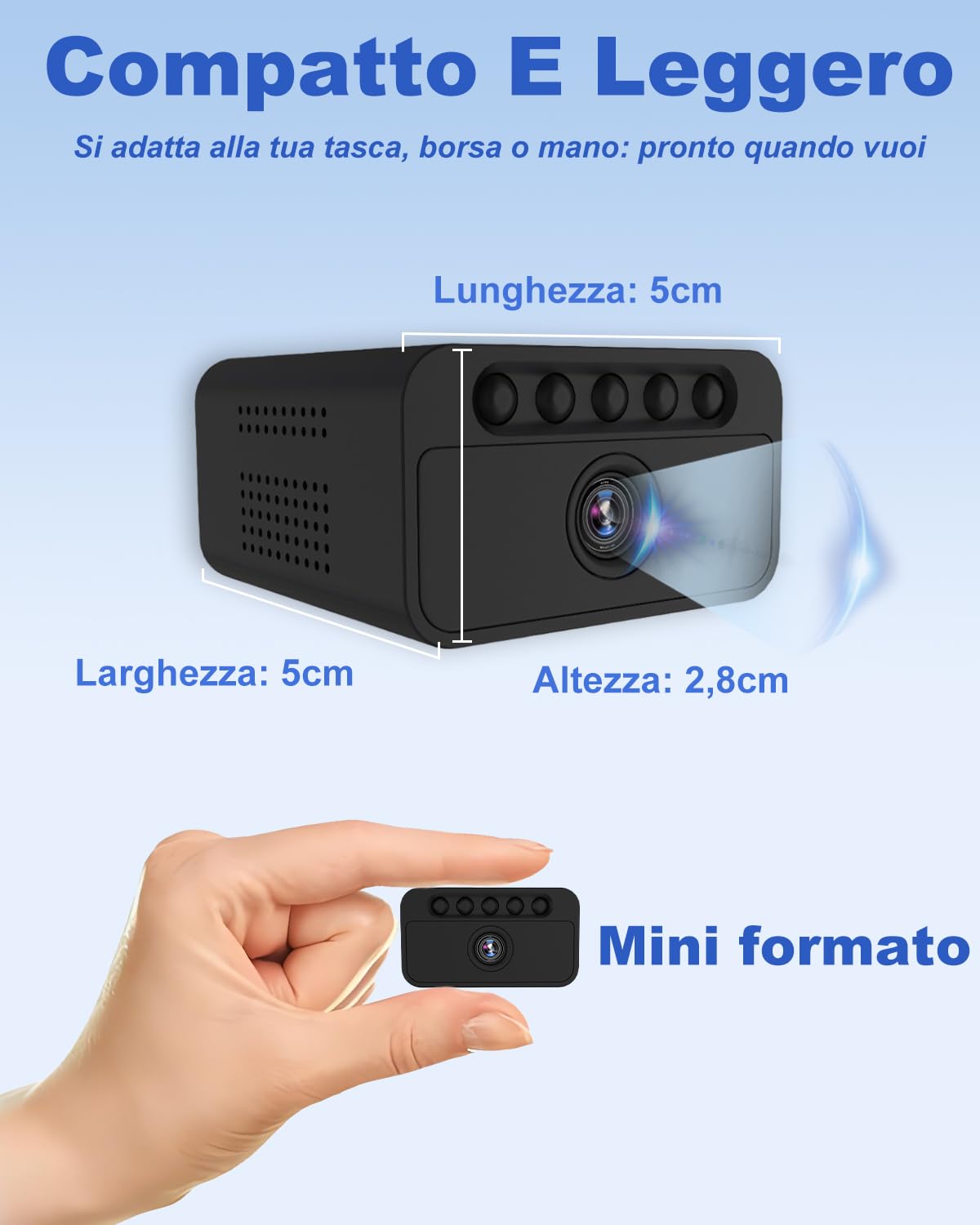 Videocamera Spia 4K Senza Wi-Fi – Con Hotspot E Offline, IR 940 Nm, Batteria 1500 MAh, Scheda 64 GB Inclusa