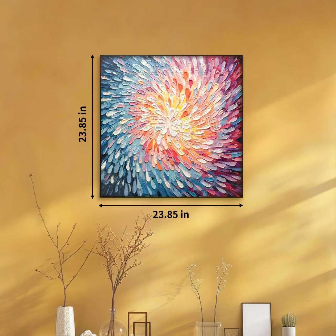 Jigsaw Puzzle for Adults 1000 Pieces – Challenging Abstract Gradient Swirl – Vibrant Impasto Art – Hard, Difficult & Impossible Puzzle for Stress Relief & Home Wall Decor