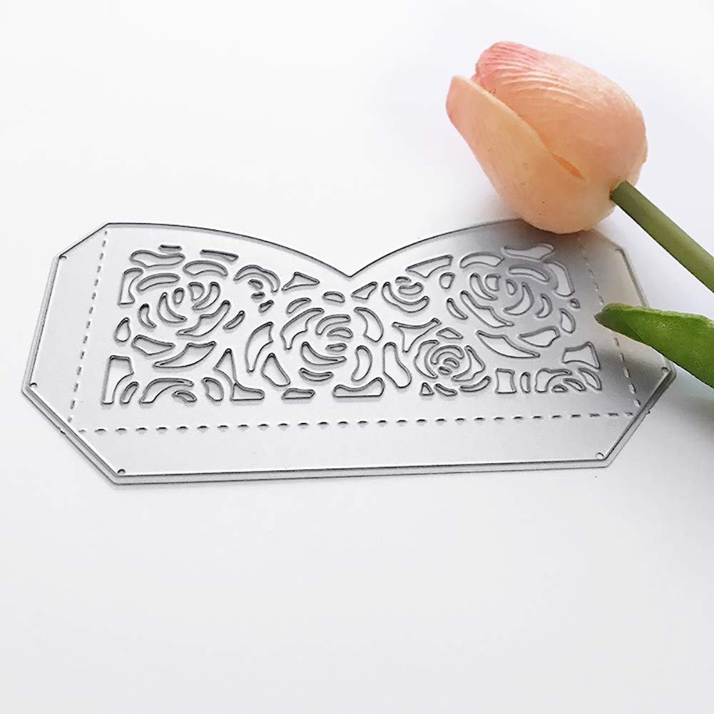 Matrice De Découpe En Acier Carbone Forme Rose - Pour Scrapbooking, Cartes, Loisirs Créatifs