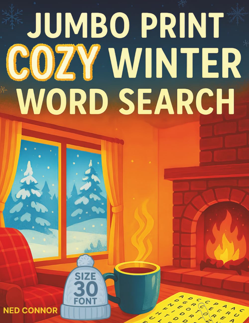 Jumbo Print Cozy Winter Word Search: Extra Large Print Puzzles for Relaxation, Focus, and Memory for Adults and Seniors