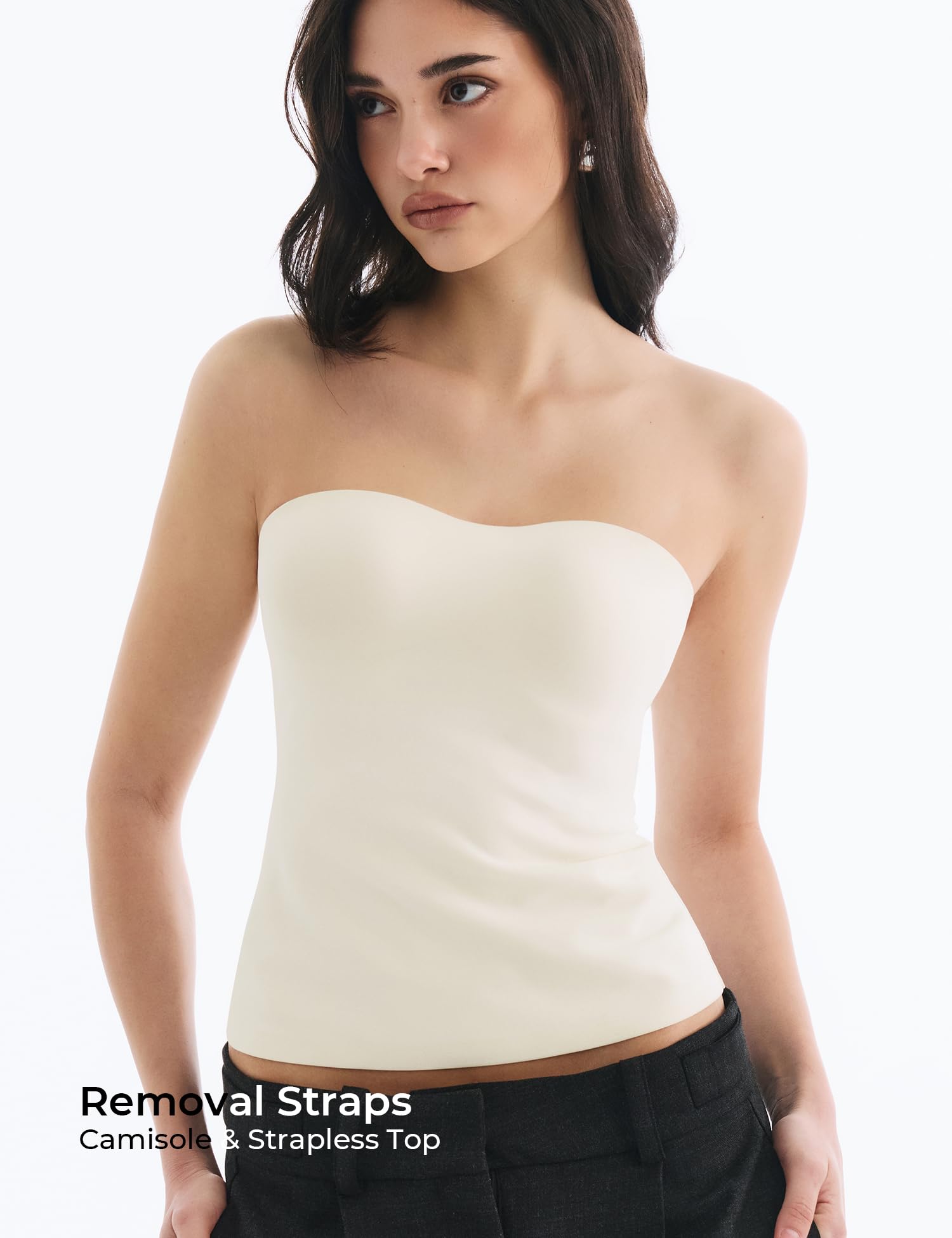 Built in Bra Tank Tops for Women, Double Lined Padded Cami Scoop Neck Spaghetti Straps Basic Summer Top 2026 - 5