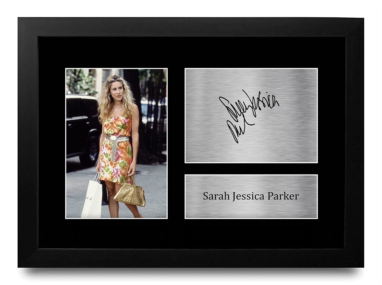 HWC Trading FR A4 Sarah Jessica Parker Sex and the City - A4 Framed Regali Stampati Autografo Firmato Immagine Per Gli Appassionati Di Show Televisivo