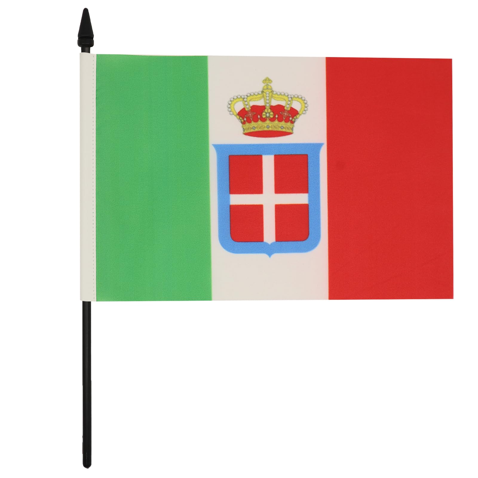 AZ FLAG Bandiera Da Tavolo Regno D'Italia Corona 21x14 cm Piccola Bandierina Reale Italiana
